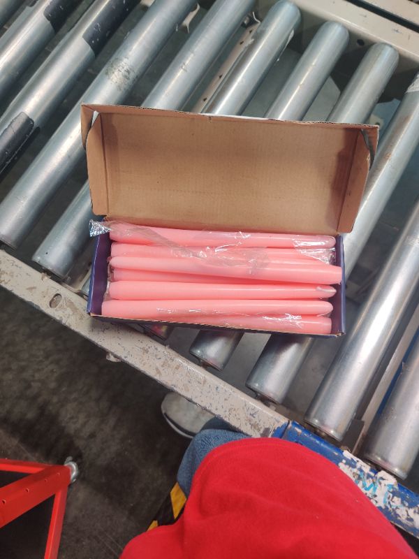 Photo 2 of ****USED** 12 Pack Pink Taper Candles - Taper Candles 10 Inch Dripless, Smokeless & Unscented - 8 Hours Long Burning - Tall Candlesticks - Ideal for Weddings, Dinner Parties, Home Decor, Birthday Party