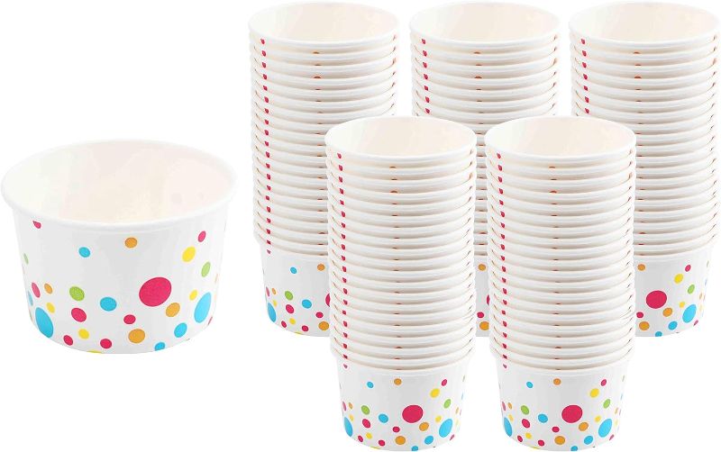 Photo 1 of 100pcs paper cups colorful dot design