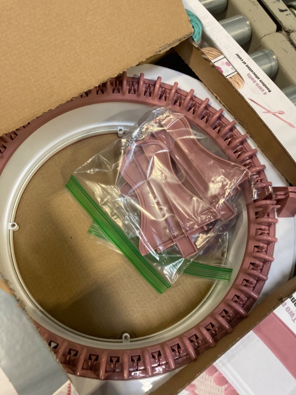 Photo 1 of *** FOR PARTS ONLY ** NO RETUNRS***
 Knitting Machine, 48 Needles Smart Knitting Crochet Machine with Row Counter for Adults and Beginners, Automatic Circular Weaving Spinning Knitting Loom Machine Kit for Hat,Socks,Scarves,Gloves