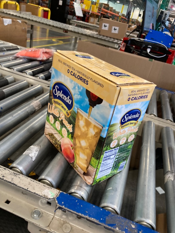 Photo 1 of SPLENDA Premium Sweet Tea On Tap, 1 Gallon Bag In Box Ready to Drink Liquid, White Peach Green Tea, 128 Fl Oz, Packaging may vary White Peach Green Tea 128 Fl Oz (Pack of 1)