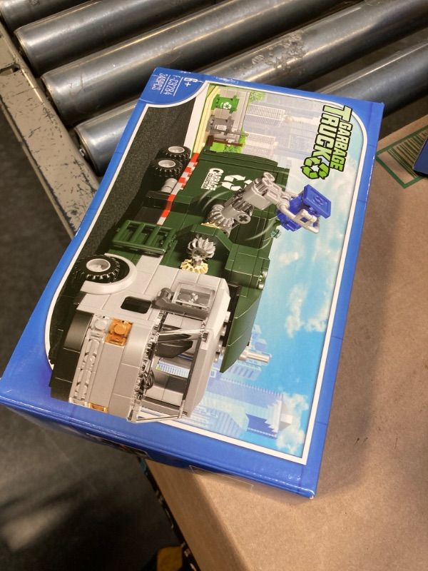 Photo 2 of *factory sealed*  Garbage Truck Building Sets, Recycling Truck Building Toys Kit, with 3 Trash Sorting Bins, Trash Truck Model, Creative Gift for Boys Girls 6+ Year Old, Educational Sustainable Living Series