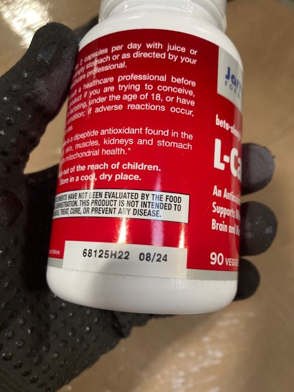 Photo 2 of *factory sealed* Formulas L-Carnosine Dipeptide Antioxidant 1000 mg, Dietary Supplement, Antioxidant Support for Mitochondrial Health, 90 Veggie Capsules, Up to 45 Day Supply