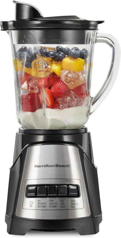 Photo 1 of ****sale for parts*****AS IS / NO RETURNS -  FINAL SALE***

Hamilton Beach Power Elite Wave Action Blender For Shakes and Smoothies, Puree, Crush Ice, 40 Oz Glass Jar, 12 Functions, Stainless Steel Ice Sabre Blades, 700 Watts, Black (58148A)
