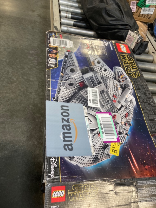 Photo 1 of LEGO Star Wars Millennium Falcon 75257 Building Set - Starship Model with Finn, Chewbacca, Lando Calrissian, Boolio, C-3PO, R2-D2, and D-O Minifigures, The Rise of Skywalker Movie Collection Multi
