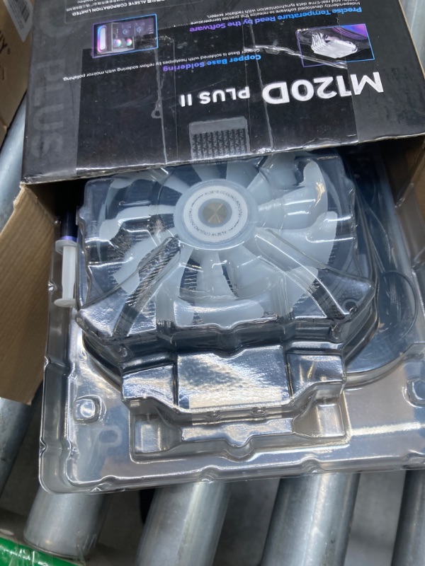 Photo 1 of ALSEYE M120D Plus CPU Cooler with Temperature Display, Dual ARGB & PWM Fans, 6 Copper Heat Pipes - Compatible with Intel LGA1700/1200/115X/2011/2066/1366 and AMD AM4/AM5 - Easy Installation - Black