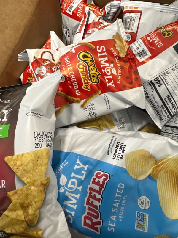 Photo 1 of *view picture for expiration date**Simply Brand Variety Pack, Doritos, Cheetos, Lay's