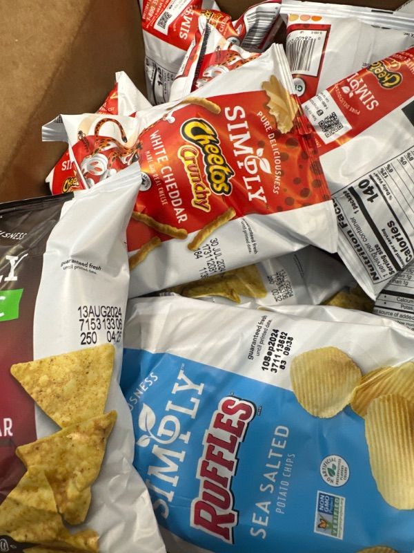 Photo 1 of *view picture for expiration date**Simply Brand Variety Pack, Doritos, Cheetos, Lay's