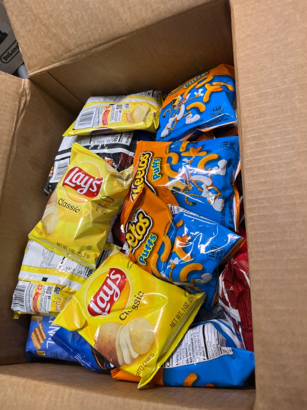 Photo 3 of 2 boxes**Frito Lay Ultimate Classic Snacks Package, Variety Assortment of Chips, Cookies, Crackers, & Nuts, (Pack of 40) (Packaging May Vary) Classic Snack Pack 1 Count (Pack of 1)**AS-IS  NO RETURNS** -------------VARIETY PACK --- VARIOUS EXP DATES -----