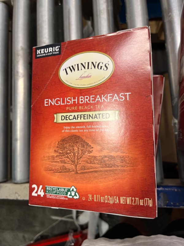 Photo 3 of 2pcs**Twining's Decaffeinated English Breakfast Black Tea K-Cup Pods for Keurig, 24 Count (Pack of 1), Smooth, Flavorful, Robust, Enjoy Hot or Iced | Packaging May Vary Decaf English Breakfast 24 Count (Pack of 2)