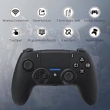 Photo 1 of ****USED*** ShanWan Wireless Controller for PS4/ Silm/Pro. Wireless Remote Gamepad Compatible with PC/PS4. Built-in 600mAh Battery with Double Shock/3.5 mm jack/6-axis Sensor/Back Buttons?white black? WIHTE-BLACK