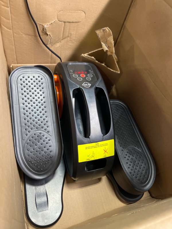 Photo 1 of Under Desk Elliptical Elliptical Machines for Home Use Seated Elliptical Ellipse Leg Exerciser Exerciser for Seniors Portable Elliptical Under Desk Bike Pedal Exerciser Exerciser for Seniors Portable Orange