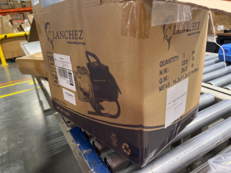 Photo 1 of 
parts only, no return***Lanchez 1. 6 HP Shallow Well... mp 1162 GPH 147 Feet Height
