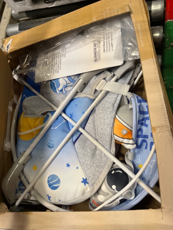 Photo 3 of **AS-IS NO RETURNS**Baby Bouncer Soothing Infant Seat, Portable Baby Bouncer with Music Foldable Indoor & Outdoor Use for Baby 0VARIETY PACK - VARIOUS EXPIRATION DATES-6 Months 6-20 lbs,Blue Space Astronaut Baby BouncerSEE PICS FOR DETAILS*NO RETURNS, THA