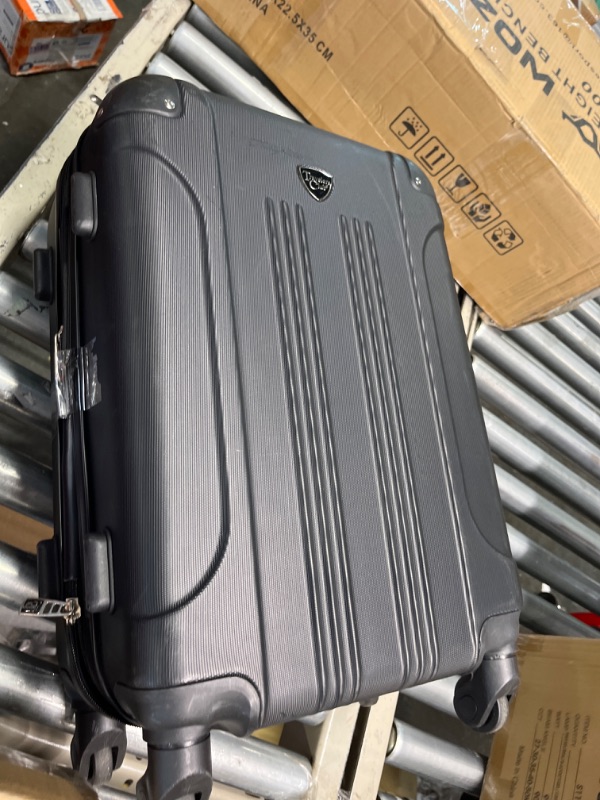 Photo 1 of ****USED** Travelers Club Chicago Hardside Expandable Spinner Luggages, Black, 20" Carry-On 20" Carry-On Black