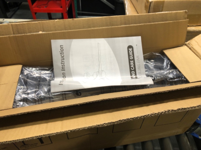 Photo 1 of Consciot Ceiling Fan With Light, 44 Inch Low Profile Ceiling Fan with remote control, 6-speed choice, Reversible DC motor, 3CCT, Dimmable, Whisper, Easy Install, For Indoor and Covered Outdoor (black) Black 44 Inch