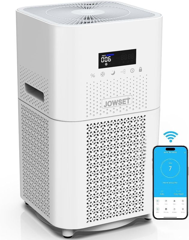 Photo 1 of Air Purifiers for Large Room,Jowset 3000 sqft Smart WiFi Air Cleaner and H13 True HEPA Filter Remove 99.97% of Particles, Smoke, Dust,Pet Allergen Reducer Powerful Motor,Works with Alexa