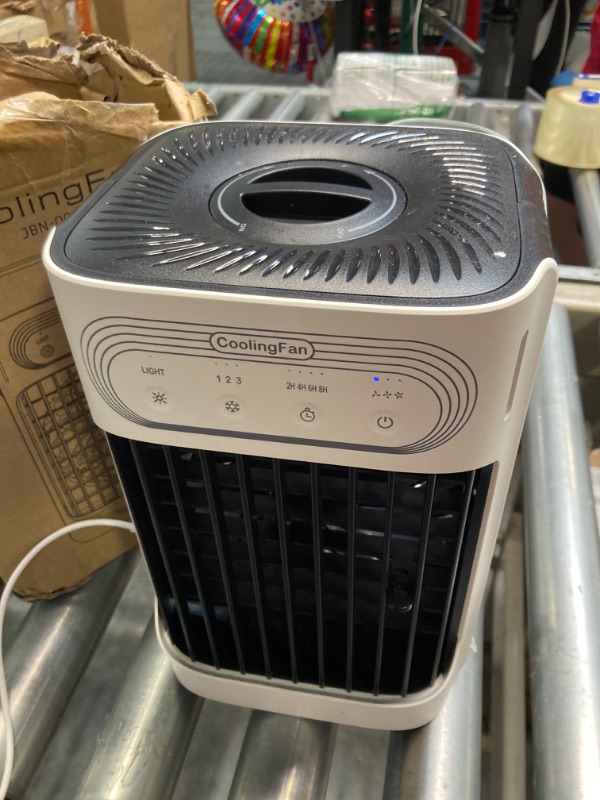 Photo 2 of ***DAMAGE BOX*** Portable Air Conditioners,Portable AC 3in1 Mini Air Conditioner 900ML Evaporative Air Cooler with 3 Cool Mist,3 Wind Speed,7 LED Lights,2-8H Timer AC Portable for Room,Office,Bedroom White