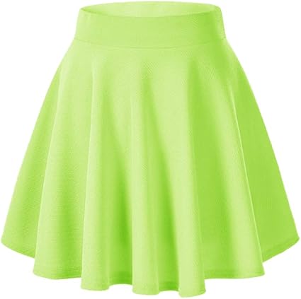 Photo 1 of Afibi Casual Mini Stretch Waist Flared Plain Pleated Skater Skirt (XL)
