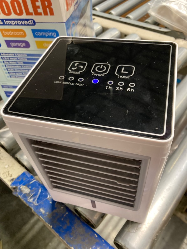 Photo 3 of ****USED*** Portable Air Conditioners, Personal Evaporative Air Cooler with 3 Wind Speeds Touch Screen Mini Air Conditioner, Portable Ac Unit Fan with 1-6H Timer for Room, Desk, Tent, Bedroom, Car, RV and Camping