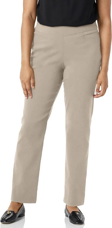 Photo 1 of ******product similar to the original photo*****Briggs New York Women's Super Stretch Millennium Welt Pocket Pull on Career Pant (Average & Short Length) 16 Plum 