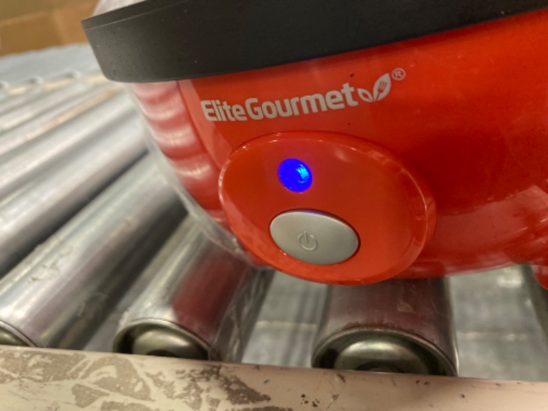 Photo 1 of Elite Gourmet EPM330R Automatic Stirring 12-cup Popcorn Maker Popper, Hot Oil Popcorn Machine w/Measuring Cap & Built-in Reversible Serving Bowl, Great for Home Party Kids, Safety ETL Approved, Red 3-Quart Red