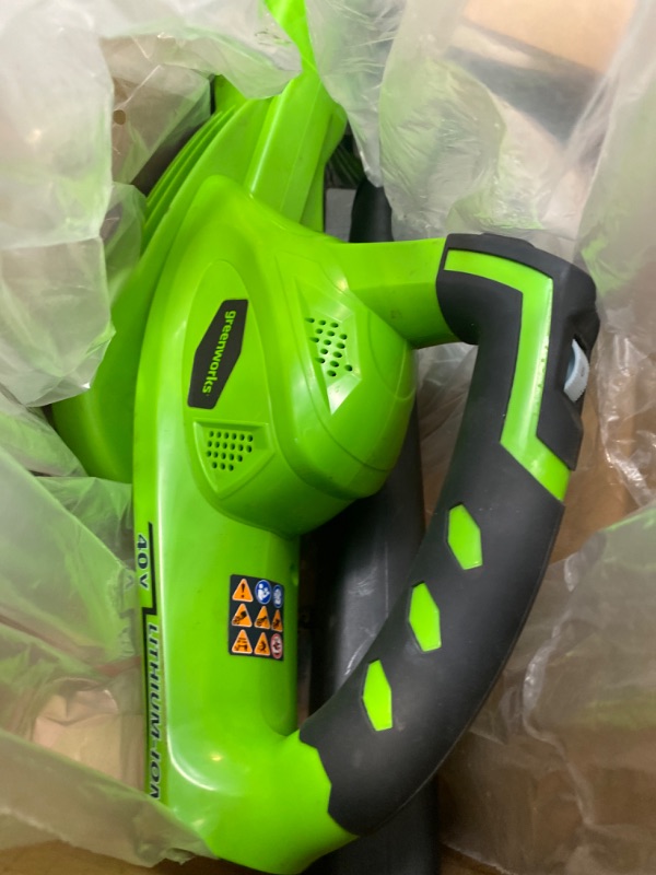 Photo 3 of *****USED*** Greenworks 40V (150 MPH / 130 CFM / 75+ Compatible Tools) Cordless Leaf Blower, Tool Only, Green Sweeper (Tool Only)