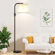 Photo 1 of Ambimall Fully Dimmable Floor Lamp - Floor Lamps 9W LED Light Bulbs, Standing Lamps for Living Room with Adjust Head, Modern Standing Light Rotary Switch, Tall Lamp for Bedroom(Black and Grey)