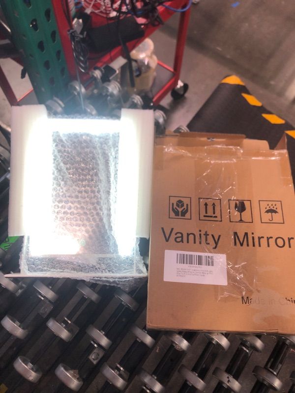 Photo 2 of 9"x11" Small Vanity Mirror with Lights, Lighted Makeup Mirror with Light, Portable Tabletop Cosmetic Make Up Mirror, Smart Touch Control, Dual Power Supply, 360°Rotation