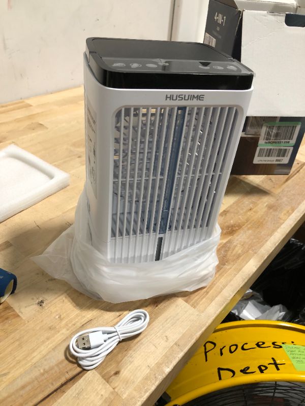 Photo 3 of ****USED***PARTS ONLY***SOLD AS IS NO RETURNS**ALL SALES ARE FINAL*** Portable Air Conditioners, 4 Speeds Evaporative Air Cooler, 2 Spray Modes, 7 Color Night Light and 1-8H Timer, Oscillating Air Conditioner Portable with Touch Screen, USB Portable AC fo