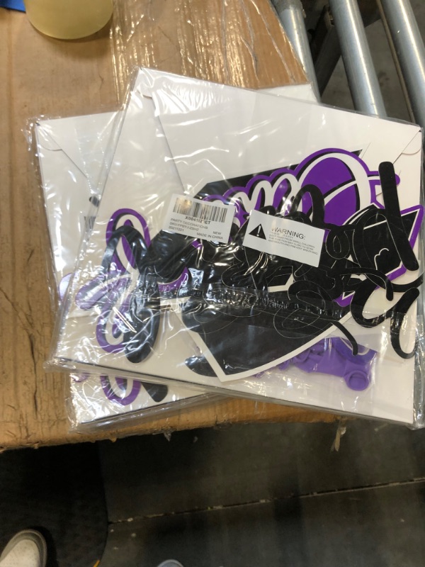 Photo 2 of 2024 Graduation Decorations Set - So Proud of You - Class of 2024 Balloon Boxes for Memorable Grad Party Supplies, Indoor/Outdoor Congrats Grad Home Door Décor Essentials? purple and black? Pruple 2pc