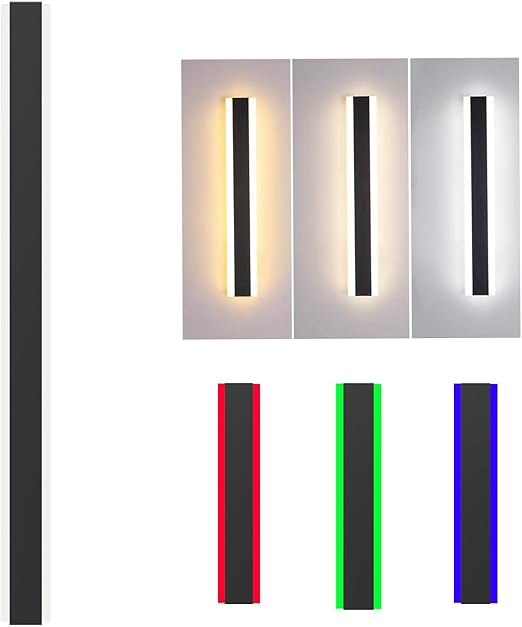 Photo 1 of -in-1RGB Outdoor Wall Light Modern Wall Light with Music Rhythm LED Wall Light Outdoor Wall Sconce Outdoor bar Led Lights Corner Lighting and Indoor Wall lights Dual use IP65 Not Rust Aluminum