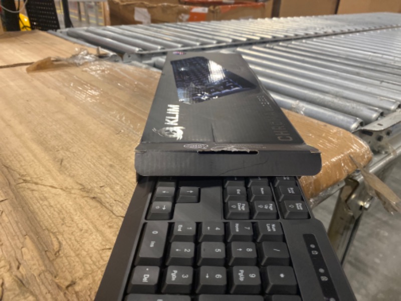 Photo 1 of KLIM Chroma Wireless Gaming Keyboard RGB - Backlit Wireless Keyboard - Long-Lasting Rechargeable Battery - Quiet Water Resistant Ergonomic Keyboard - Teclado Gamer - PC PS5 PS4 Xbox One Mac - Black