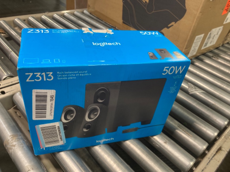 Photo 1 of ****USED**** Logitech Z313 2.1 Multimedia Speaker System with Subwoofer, Full Range Audio, 50 Watts Peak Power, Strong Bass, 3.5mm Inputs, PC/PS4/Xbox/TV/Smartphone/Tablet/Music Player - Black