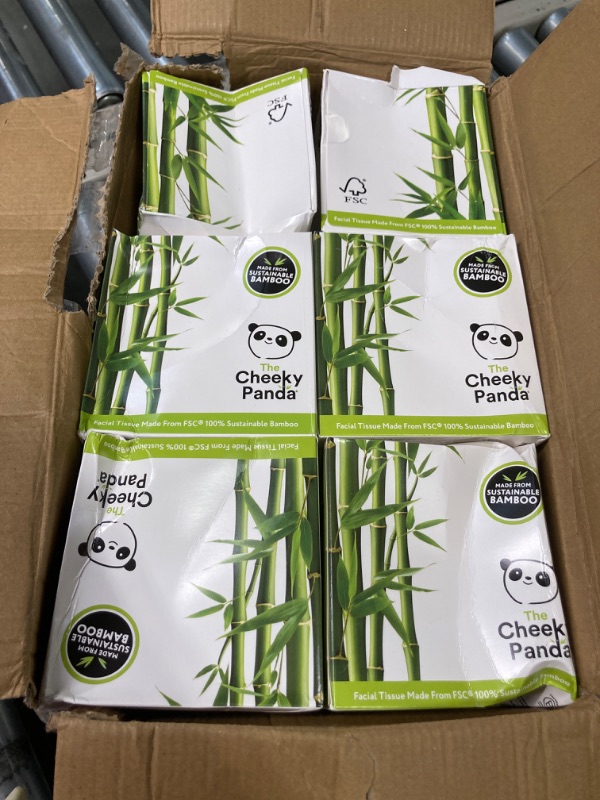 Photo 2 of 
Roll over image to zoom in
The Cheeky Panda Bamboo Facial Tissues Boxes | 12 x Tissue Boxes | Soft 3 Ply Bamboo Tissue Paper Bulk | Sustainable Tissues Cube Box