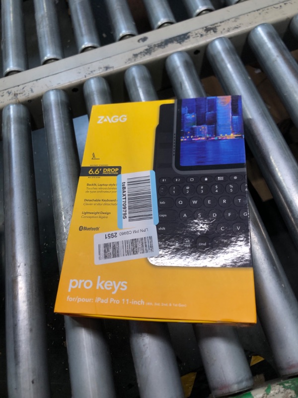 Photo 2 of 
ZAGG Pro Keys Detachable Case and Wireless Keyboard for Apple iPad Pro 11, Multi-Device Bluetooth Pairing, Backlit Laptop-Style Keys, Apple Pencil Holder, 6.6ft Drop Protection, Lightweight Design
