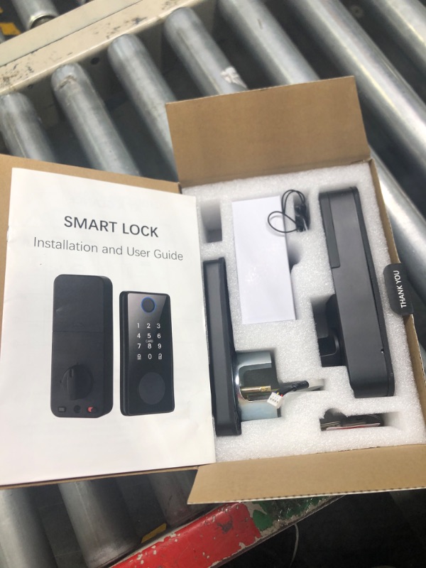 Photo 3 of *** not functional sold for parts*** Keyless Entry Door Lock with Keypad - Fingerprint Door Lock - Smart Locks for Front Door - Electronic Keypad Smart Deadbolt Lock - Biometric Smart Digital Door Lock with Code -Auto Lock 1
