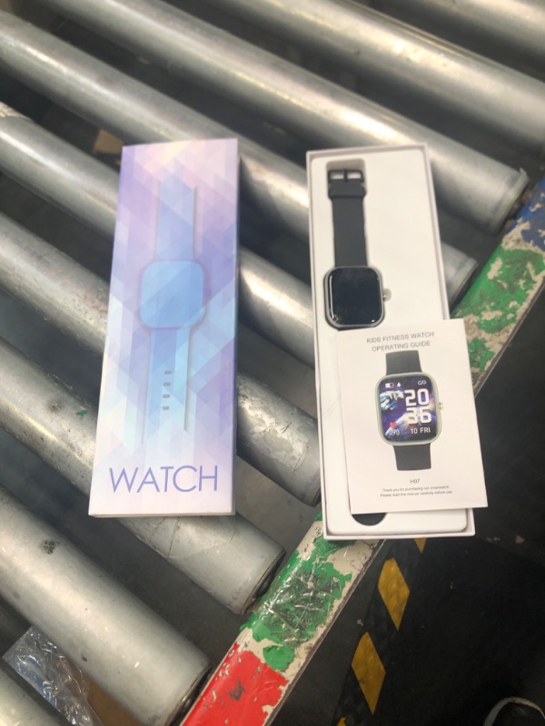 Photo 2 of *****USED***SCREEN IS CRACKED IN THE CORNER** Fitness Tracker Watch for Kids, IP68 Waterproof Kids Smart Watch with 1.5" DIY Dials 19 Sport Modes, Pedometers, Heart Rate, Sleep Monitor, Great Gift for Boys Girls Teens 6-14
