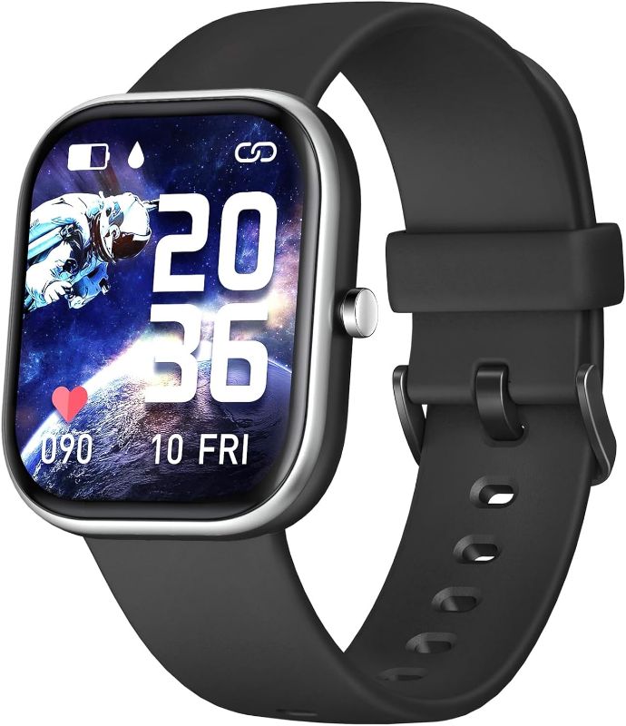 Photo 1 of *****USED***SCREEN IS CRACKED IN THE CORNER** Fitness Tracker Watch for Kids, IP68 Waterproof Kids Smart Watch with 1.5" DIY Dials 19 Sport Modes, Pedometers, Heart Rate, Sleep Monitor, Great Gift for Boys Girls Teens 6-14
