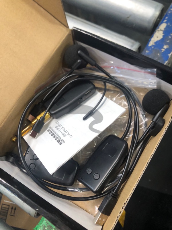 Photo 3 of ****USED*** Wireless Microphone System for 2 People, 2.4G Dual Wireless Headset Mics Ideal for Speakers, Voice Amplifier, PA System, Teacher, Tour Guides, Fitness Instructor