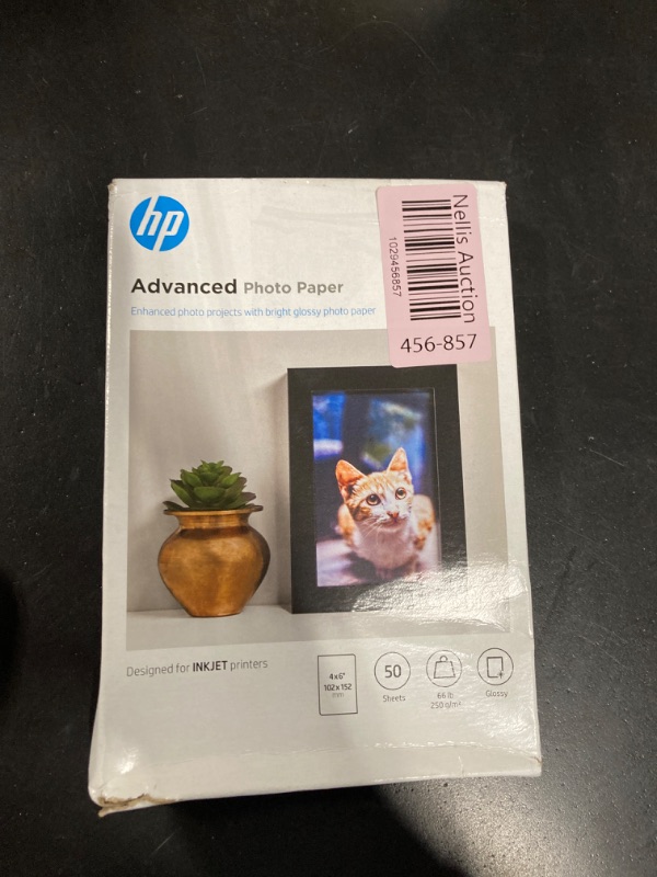 Photo 3 of "used" HP Advanced Photo Paper, Glossy, 4x6 in, 50 sheets (F4T22A) 4 x 6 in 50 sheets