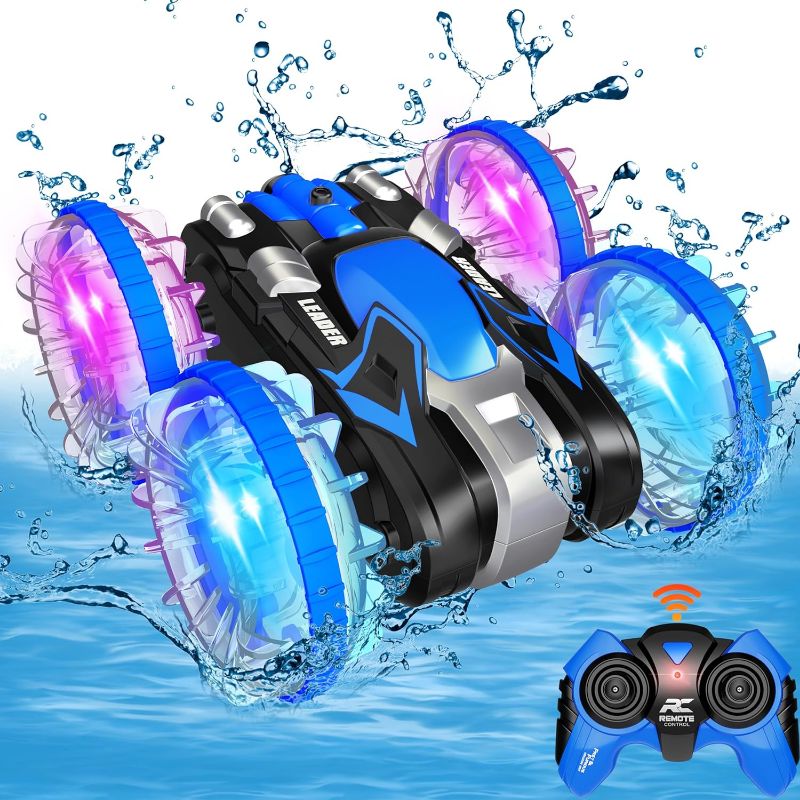 Photo 1 of ****USED** Toys for 5-12 Year Old Boys Amphibious RC Car for Kids 2.4 GHz Remote Control Boat Waterproof RC Monster Truck Stunt Car 4WD Remote Control Vehicle Boys Girls Gifts All Terrain Water Beach Pool Toy
