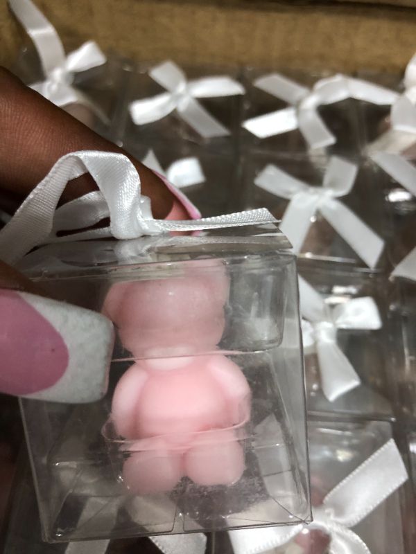 Photo 1 of 50 Pcs Bear Baby Shower Candle Favors Bear Baby Shower Favors for Guest Bear Party Favors Baby Shower Candles Bulk for Gifts Favors Bear Party Favors Decorations (Light Brown, Dark Brown, Pink)