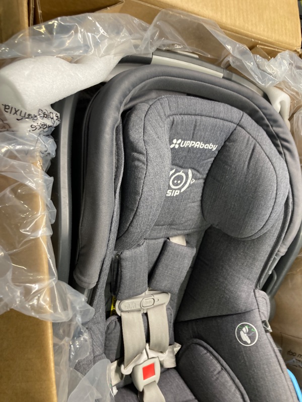 Photo 1 of ***NEEDS TO BE CLEANED***
UPPAbaby Aria Lightweight Infant Car Seat/Just Under 6 lbs for Easy Portability/Base with Load Leg + Infant Insert Included/Direct Stroller Attachment/Jake (Charcoal/Black Leather)