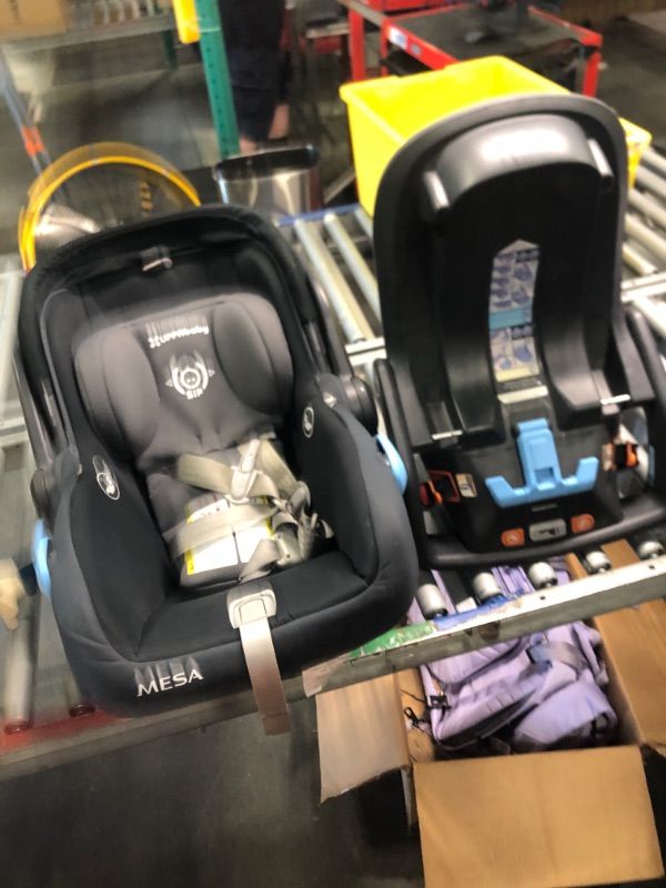 Photo 6 of ***USED****Duty and missing the infant insert******UPPAbaby Mesa Max Infant Car Seat/Base with Load Leg and Robust Infant Insert Included/Innovative Safety Features + Simple Installation/Direct Stroller Attachment/Jake (Charcoal)