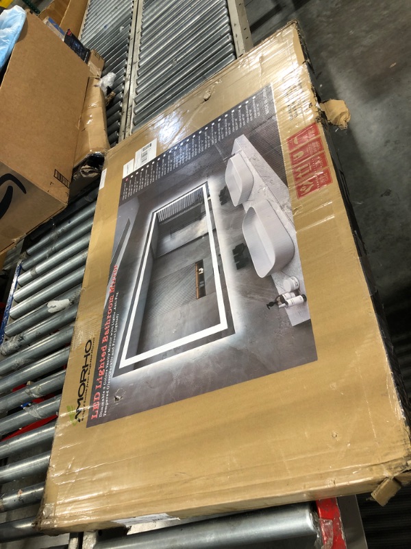 Photo 2 of ** SEALED**
Amorho LED Bathroom Mirror 28"x 36" with Front and Backlight, Stepless Dimmable Wall Mirrors with Anti-Fog, Shatter-Proof, Memory, 3 Colors, Double LED Vanity Mirror (Horizontal/Vertical)
