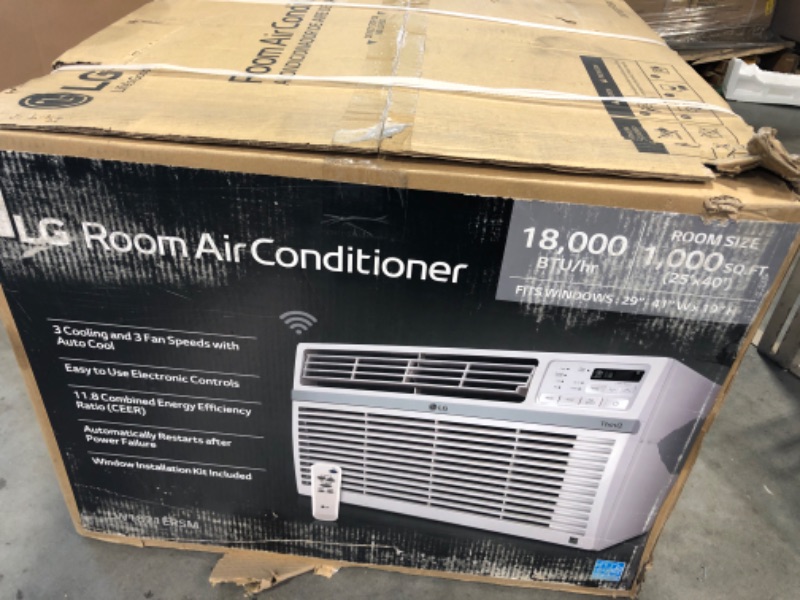 Photo 2 of *****NON FUNCTIONAL//SOLD AS PARTS ALL SALES FINAL****** 
*****NON FUNCTIONAL//SOLD AS PARTS ALL SALES FINAL****** 
*****NON FUNCTIONAL//SOLD AS PARTS ALL SALES FINAL****** 
LG 18,000 BTU Smart Window Air Conditioner, 230/208V, Cools Room up to 1000 Sq. F