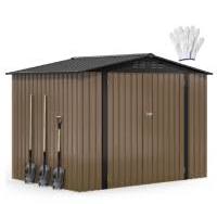 Photo 1 of **MAY BE INCOMPLETE**
DWVO 8'x6' Large Metal Outdoor Storage Shed, Heavy Duty Tool Storage Sheds for Backyard Patio Lawn