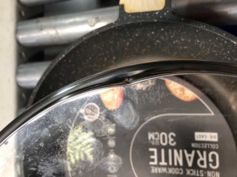 Photo 2 of ***HEAVILY USED - DAMAGED - SEE PICTURES - NO PACKAGING***
CAROTE Nonstick Frying Pan Skillet,12" Non Stick Granite Fry Pan with Glass Lid