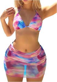 Photo 1 of **STOCK IMAGE FOR REFERENCE**
GORGLITTER Women's 2 Piece Push Up Bikini Set Allover Print Thong Swimsuit Tie Side Bathing Suits Multicolor Medium