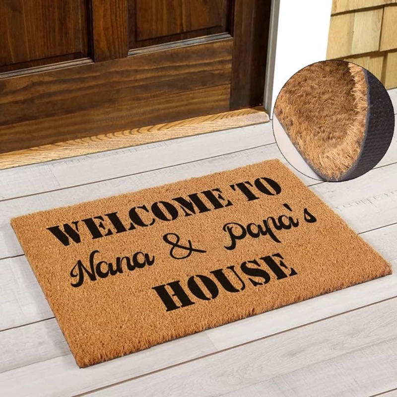 Photo 1 of (READ FULL POST) Funny Coir Doormat Welcome to Nana and Papa's House Front Door Mat Entryway Outdoor Mat 23.6 x 15.7 inch